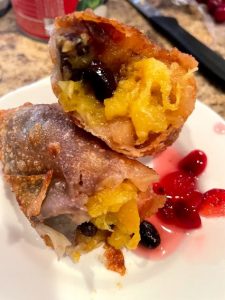 acorn squash egg rolls