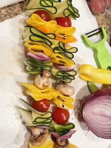 Summer Squash Ribbon Skewers